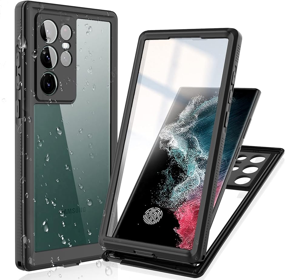 SamsungギャラクシーS22 Ultra スクリーンプロテクター付き防水ケース