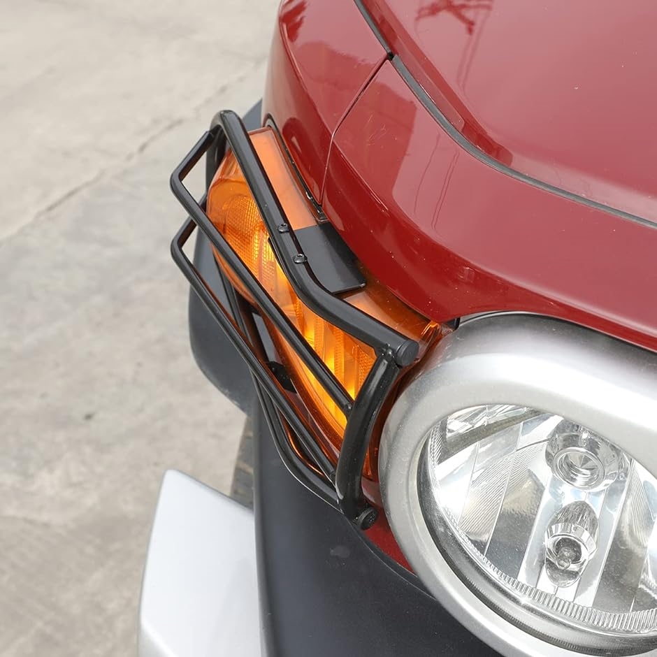 トヨタ FJクルーザー 2007-2021に対応 炭素鋼の車のフロントフォグランプ保護カバー ヘッドライト保護ネットカバー ２点セット｜zebrand-shop｜05
