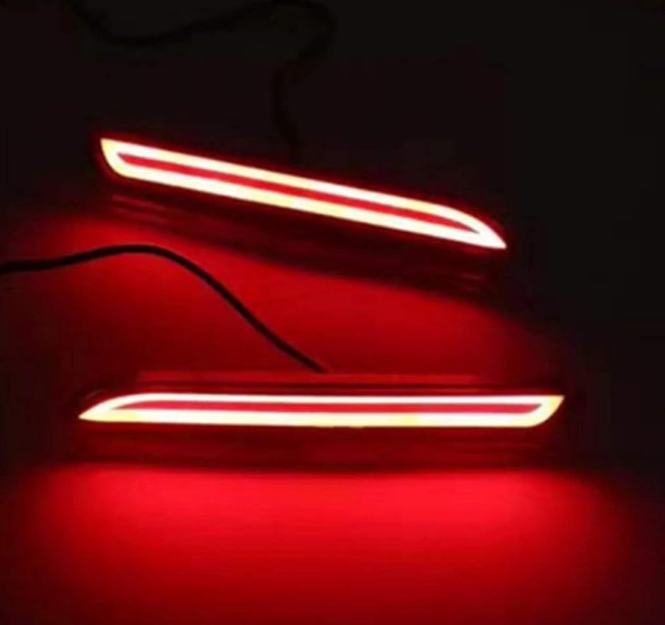 LED リフレクター シーケンシャル ウインカー 流れるウィンカー 左右セット 赤 トヨタ 20系 アルファード 等 汎用品( レッド)｜zebrand-shop｜02