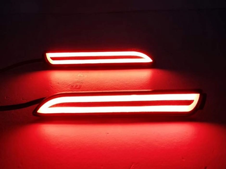 LED リフレクター シーケンシャル ウインカー 流れるウィンカー 左右セット 赤 トヨタ 20系 アルファード 等 汎用品( レッド)｜zebrand-shop｜03
