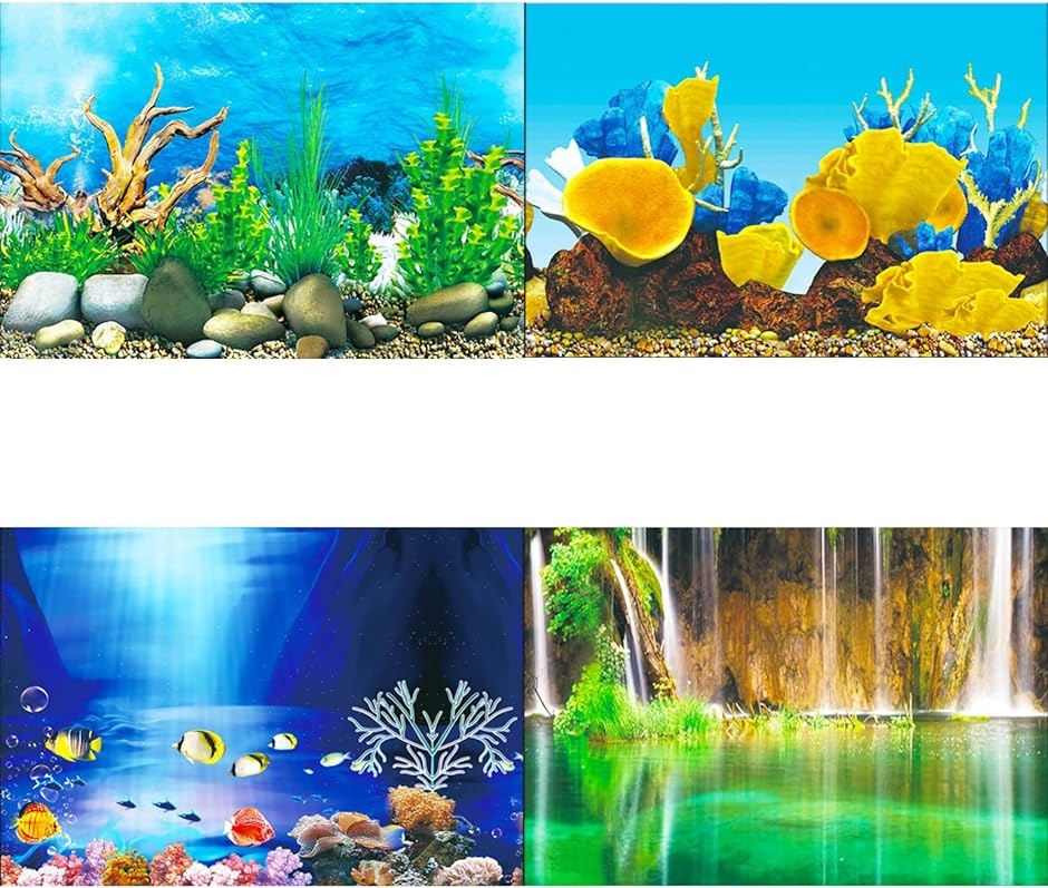 アクアリウム 水槽 魚タンク バックスクリーン 背景 水族館 水中 ポスター 装飾 外観 バックグラウンド( 40x62cm)｜zebrand-shop