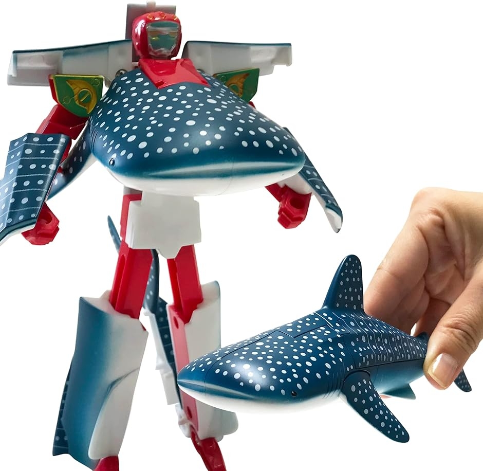 かっこいいぞ.変形するジンベエザメロボット サメ 変形ロボット 立体