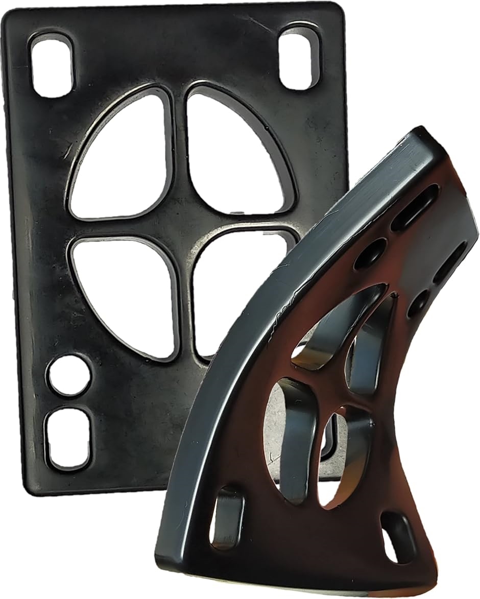 WalnutSkate スケートボード ライザー パッド 2枚 ショック 吸収 PU ソフト ウレタン製 デッキ MDM(6mm BLACK)