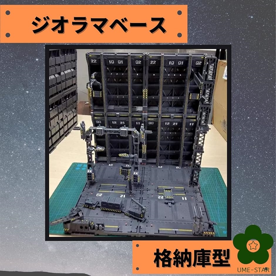 プラモデル ジオラマベース 格納庫 模型 展示 基地 戦艦 ドック