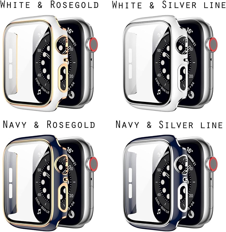 アップルウォッチ カバー apple watch ケース 高級仕様 保護(赤+