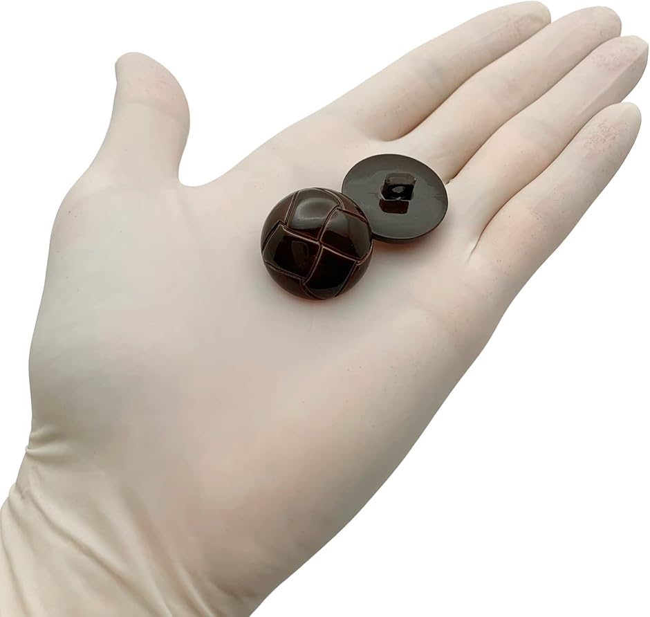 革調 くるみボタン 25.0mm 8個入 茶B-34(茶, 8個入) : ゼブランド