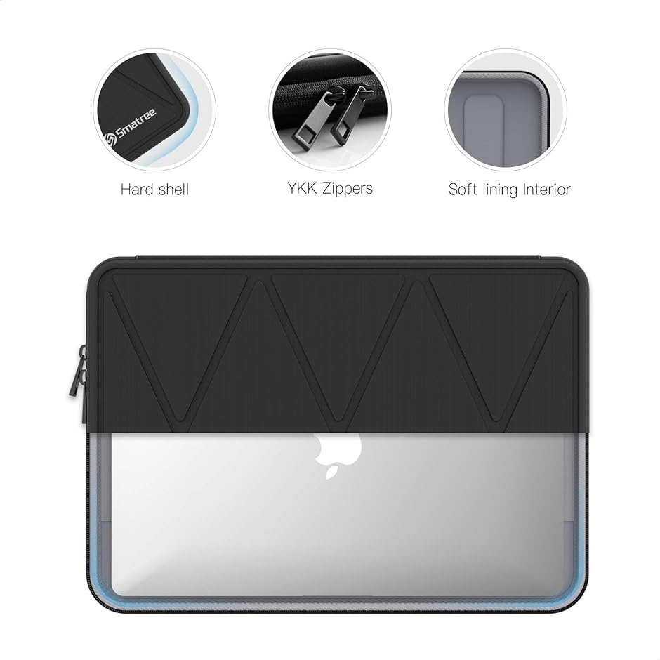 Apple MacBook Air 13.6インチ パソコン収納ケース Pro 13インチ 13.3インチ MDM( ブラック,  13インチ)｜zebrand-shop｜06