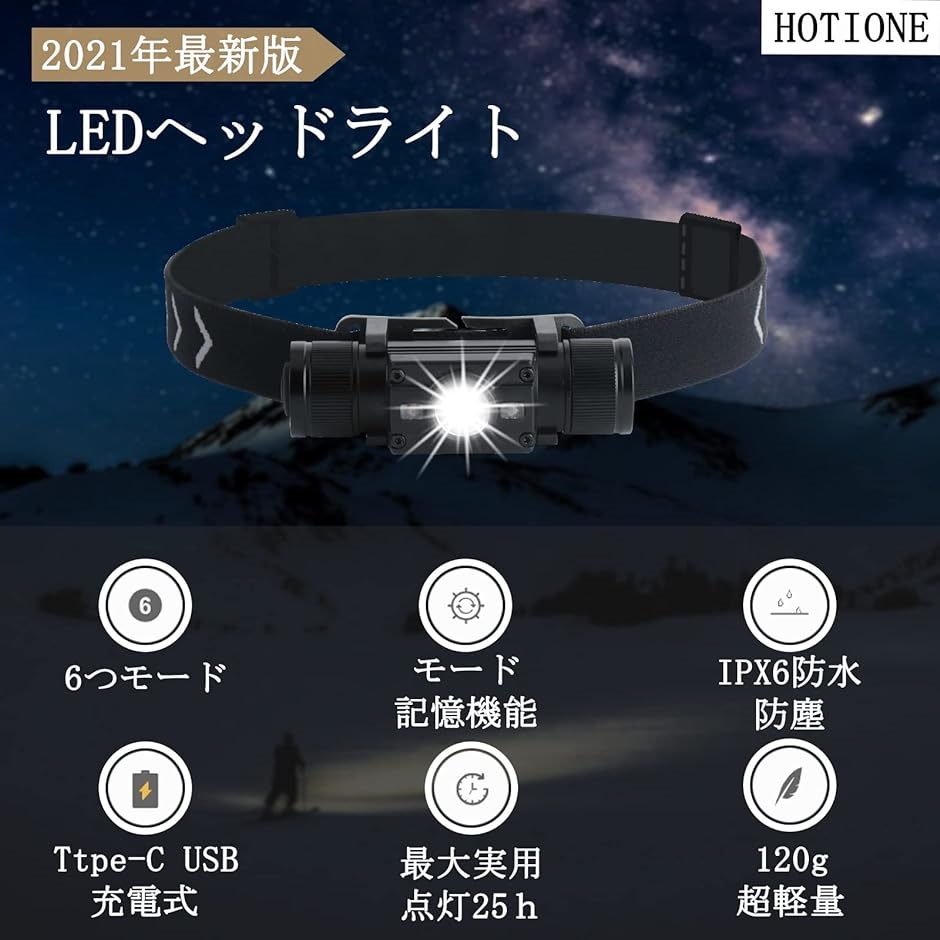 バースデー 記念日 ギフト 贈物 お勧め 通販 HOTIONE センサー ヘッドライト LED ライト モーションセンサー機能 