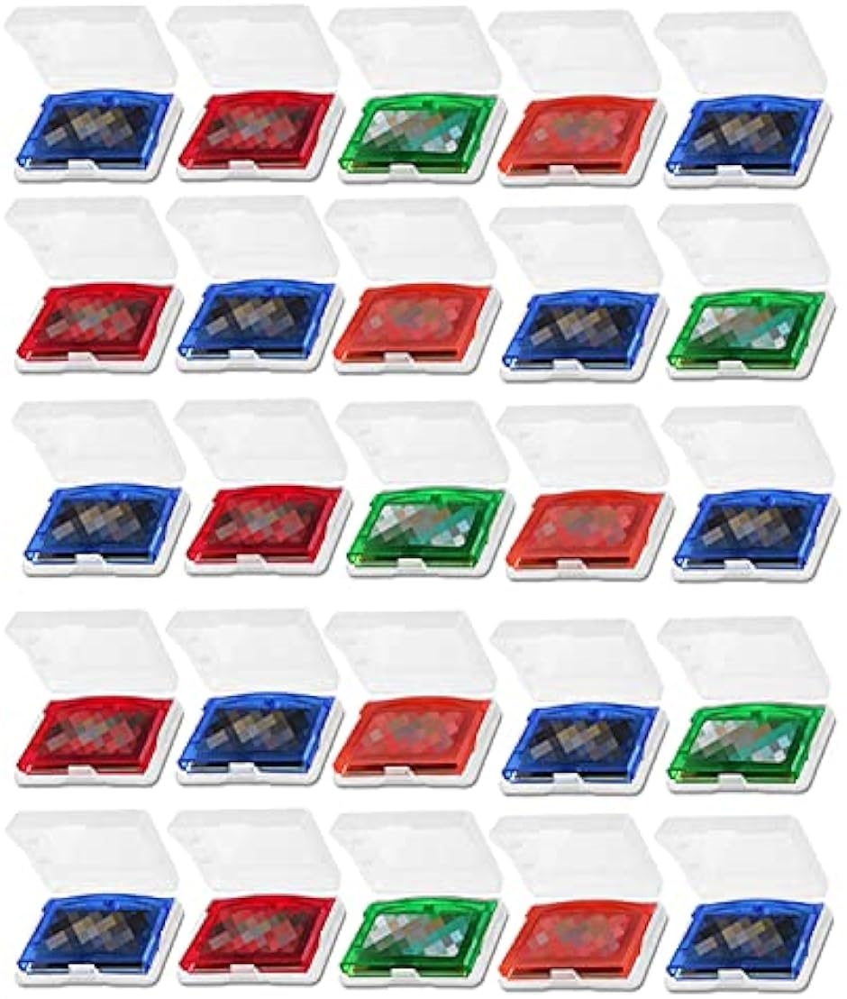 GBA 専用 保護 収納 ソフト カセット ケース ゲームボーイ アドバンス DS カートリッジ 小物 50個( クリアー,  50個)