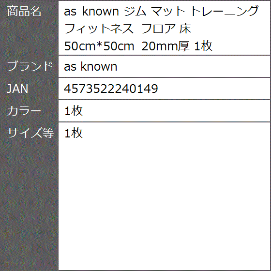 ジム マット トレーニング フィットネス フロア 床 50cmx50cm 20mm厚( 1枚,  1枚)｜zebrand-shop｜08