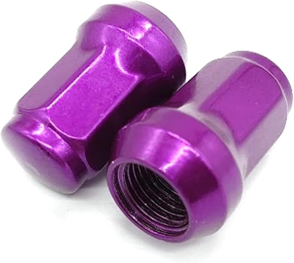 ロック ナット 紫色 タイヤホイールナット 20個入り m12 x p1.5 ネジ パープル ショートナット ラグナット レーシングナット MDM｜zebrand-shop｜02