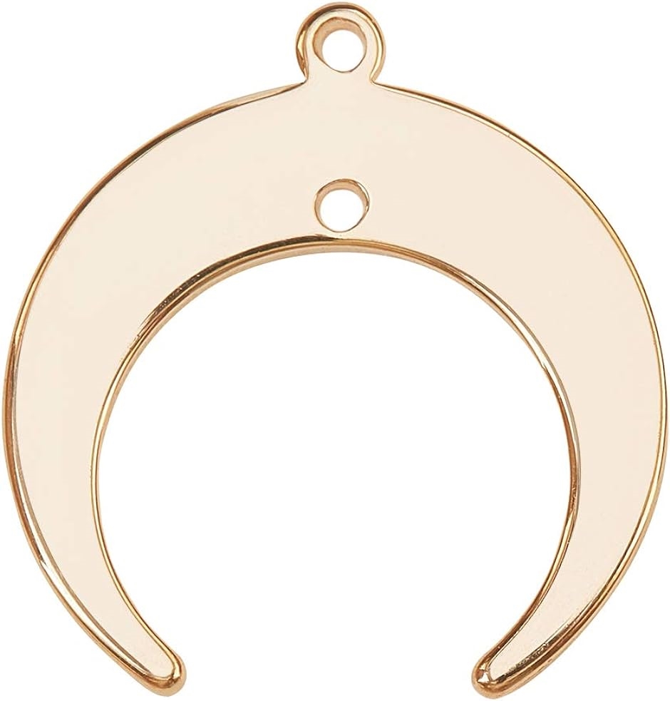 Yahoo! Yahoo!ショッピング(ヤフー ショッピング)ペンダントパーツ 18Kゴールドメッキ アクセサリーパーツ ネックレス イヤリング DIY素材（ 三日月）