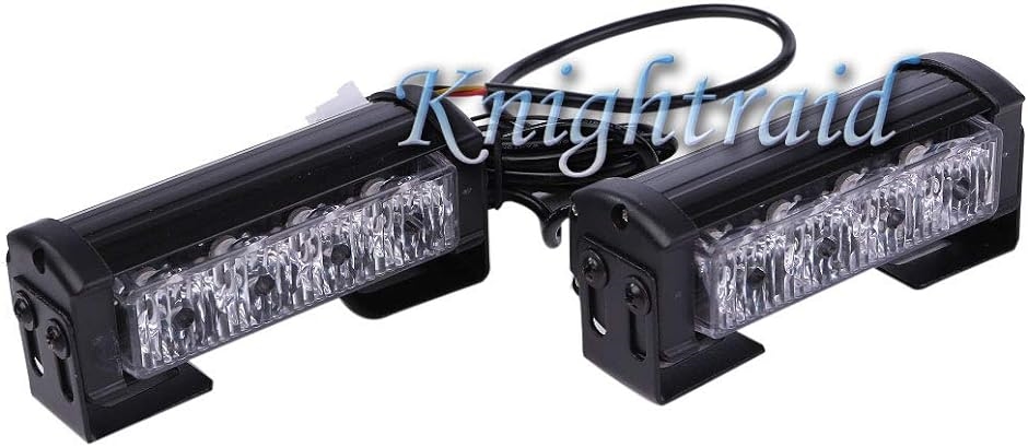 Avan Knight 12V ストロボ ライト バー LED 2個 セット 緊急 警告灯 車 トラック トレーラー( レッドxブルー)｜zebrand-shop｜03