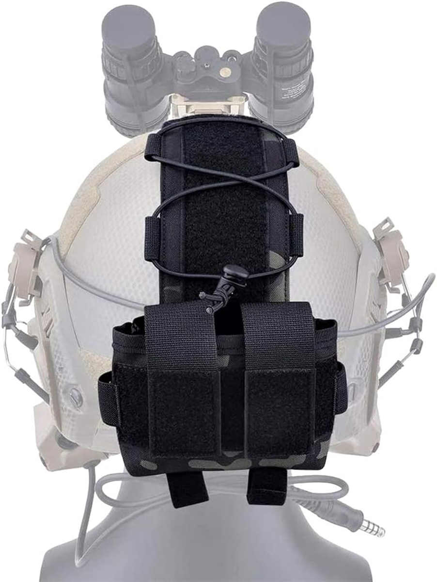 サバゲーヘルメット ポーチ 10色 バッテリーポーチ タクティカルポーチ ミリタリーポーチ パイソンブラック( パイソンブラック)｜zebrand-shop