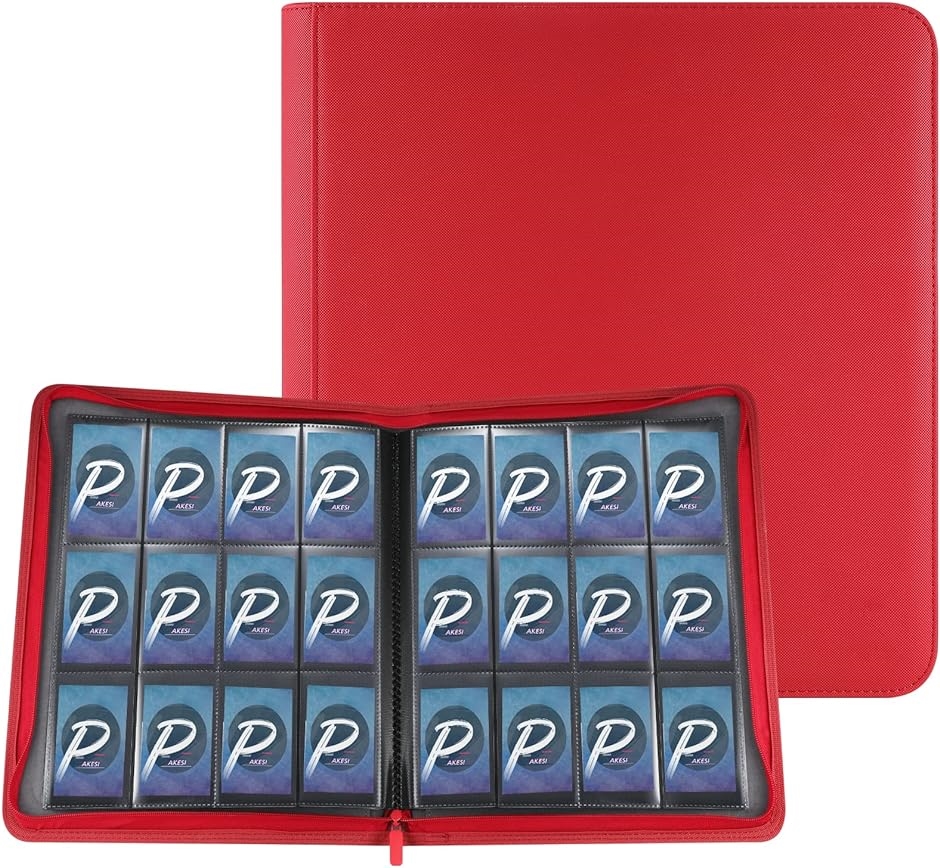 スターカードカードファイル 12ポケット 480枚収納( レッド)｜zebrand-shop
