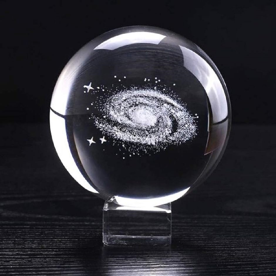 輸入雑貨　天然石　『神秘的な月』　風景画　水晶石　クリスタル　フレーム付き クリスタル 水晶 ボール 置物 風水 3D レーザー プレゼント インテリア