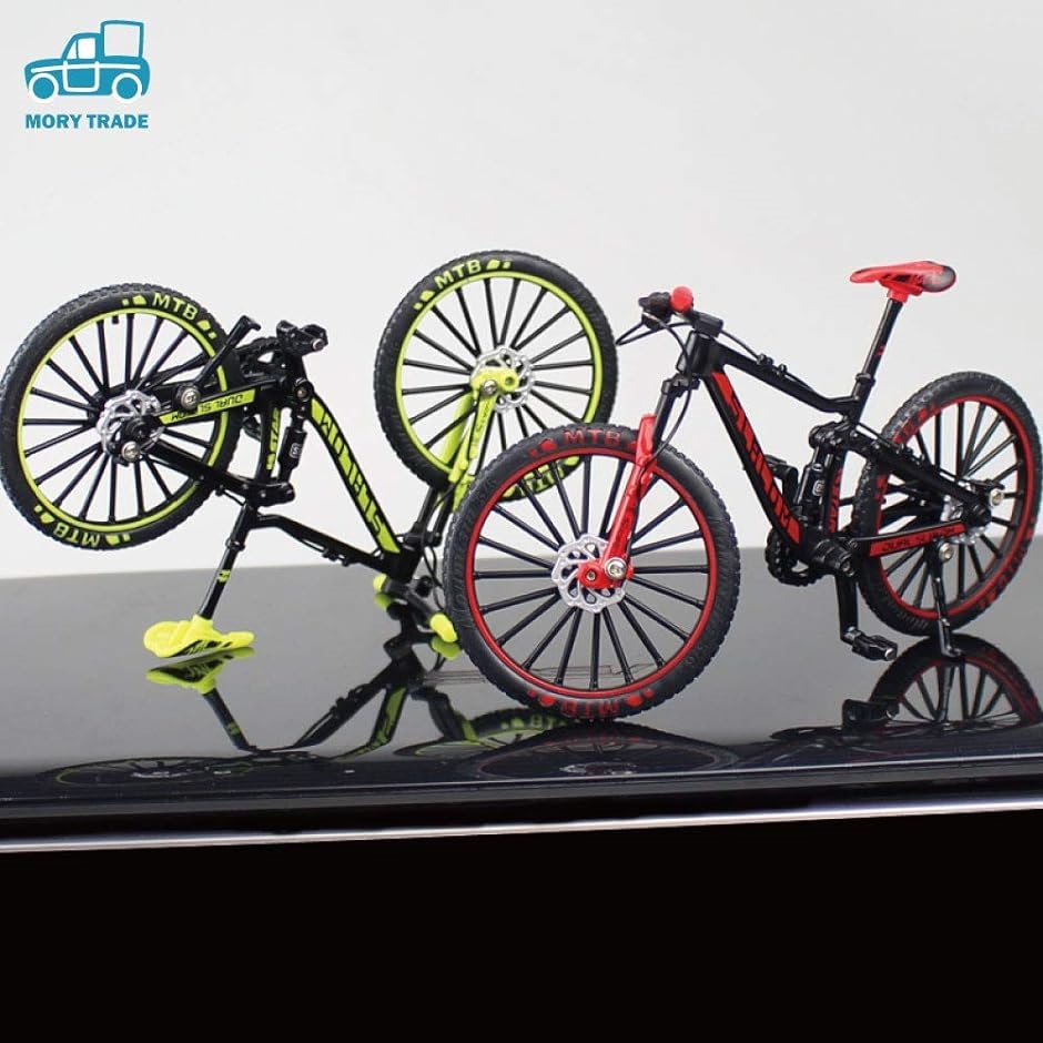 morytrade 自転車 おもちゃ MTB マウンテンバイク 模型 ダイキャスト 1/10( ブラック/イエロー)｜zebrand-shop｜08