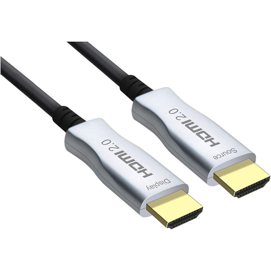 HDMI光ファイバーケーブル 超長距離をサポート 4K@60Hz対応 18Gbps高速伝送 PS3 PC対応(銀色, 50m)