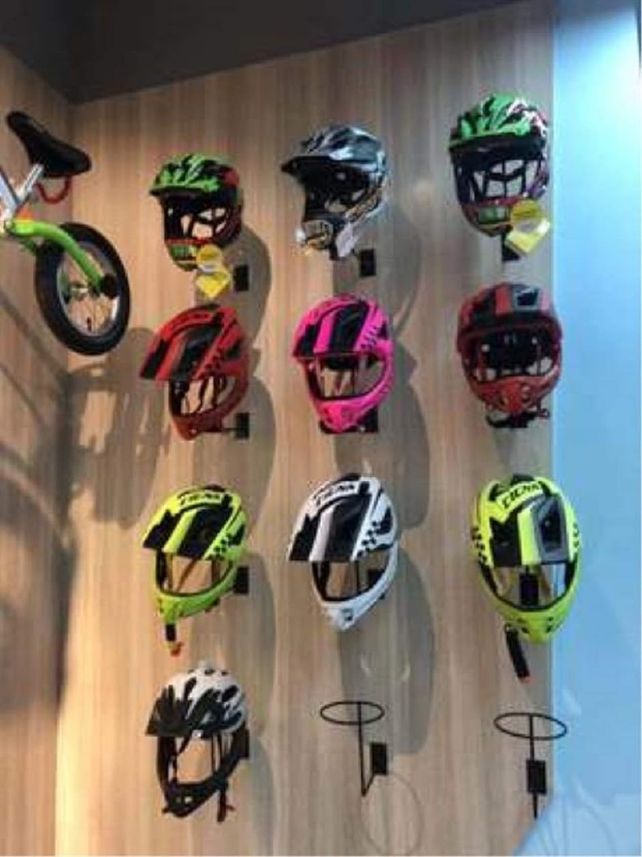 ヘルメットハンガー ラック バイク 自転車 ロードバイク フルフェイス 掛け 吊るし 壁固定 2個セット｜zebrand-shop｜07