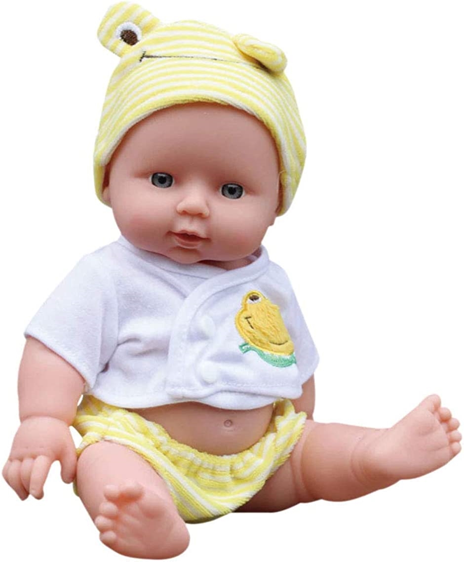 morytrade 人形 赤ちゃん人形 乳児 新生児 沐浴 にんぎょう リアル 30cm( 黄色かえる)｜zebrand-shop