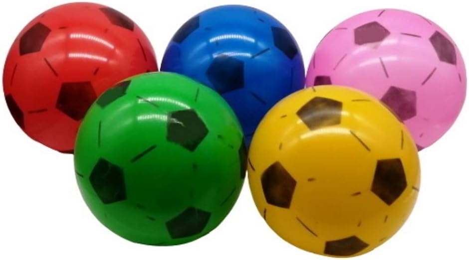 ボール セット おもちゃ ゴムボール 空気入れ付き サッカーボール やわらか 室内 屋外( 5個セット)