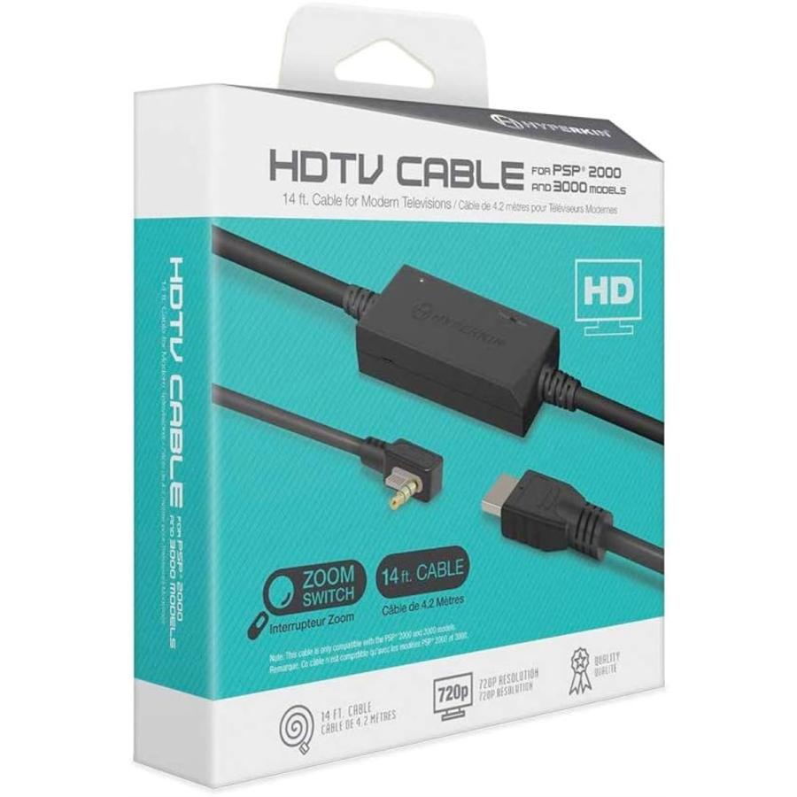 ハイパーキン HDMI変換ケーブル PSP 2000 3000 用 HDTV CABLE For WELLSオリジナル( Black)｜zebrand-shop