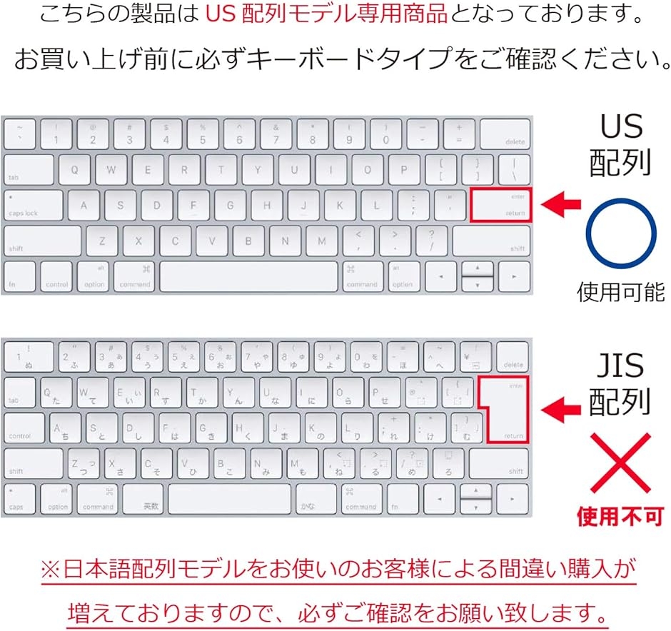 US配列/英語配列 キーボードモデル専用 MacBook Air 13インチ (透明