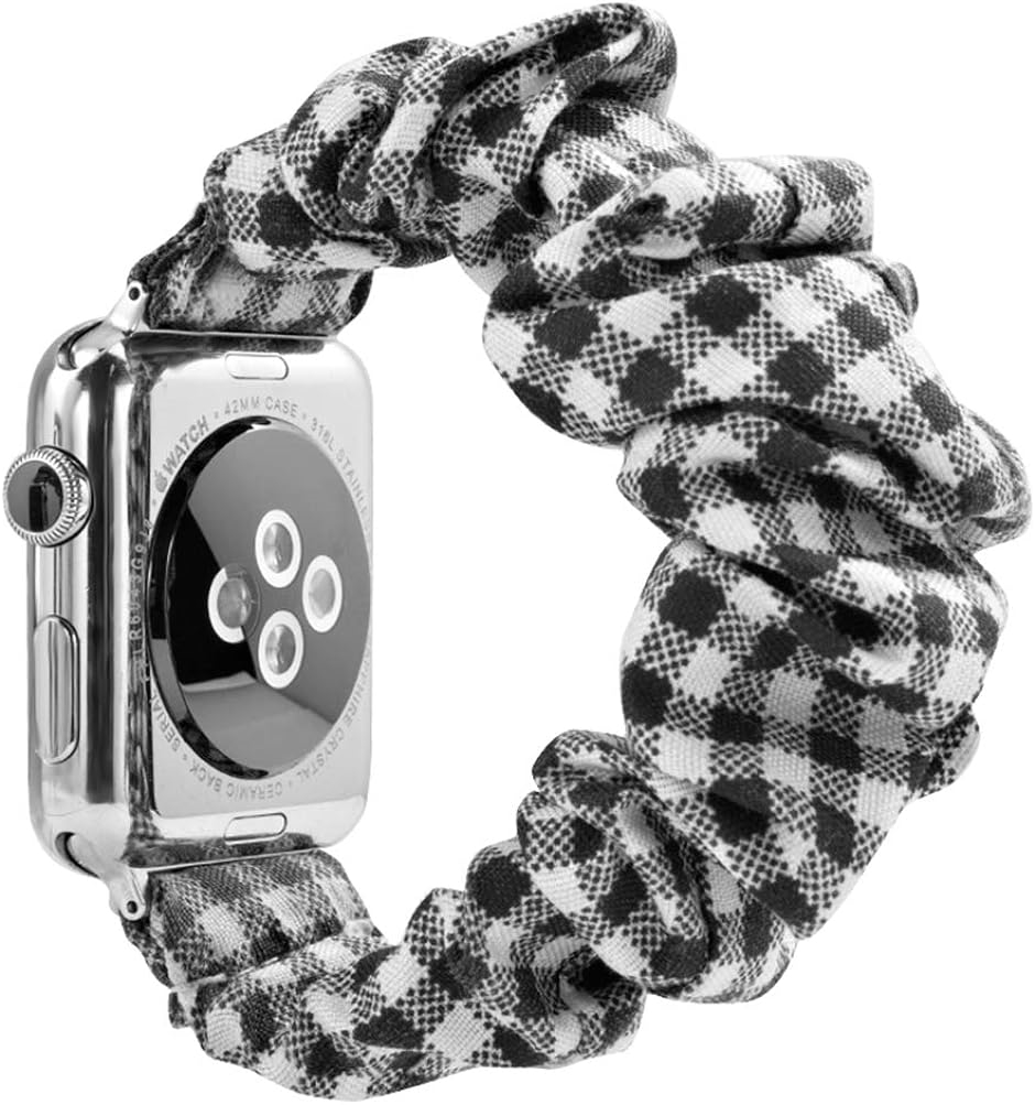 Yahoo! Yahoo!ショッピング(ヤフー ショッピング)Apple Watch対応アクセサリー Watchバンド 38MM / 44MM対応（ ブラック チェック柄,  42mm/44mm）