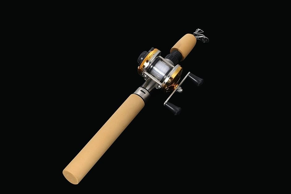 穴釣り用釣竿セット コンパクトロッド 両軸リール 100cm ブラクリ 海水対応 ロッドケース付き( ゴールド)｜zebrand-shop｜06