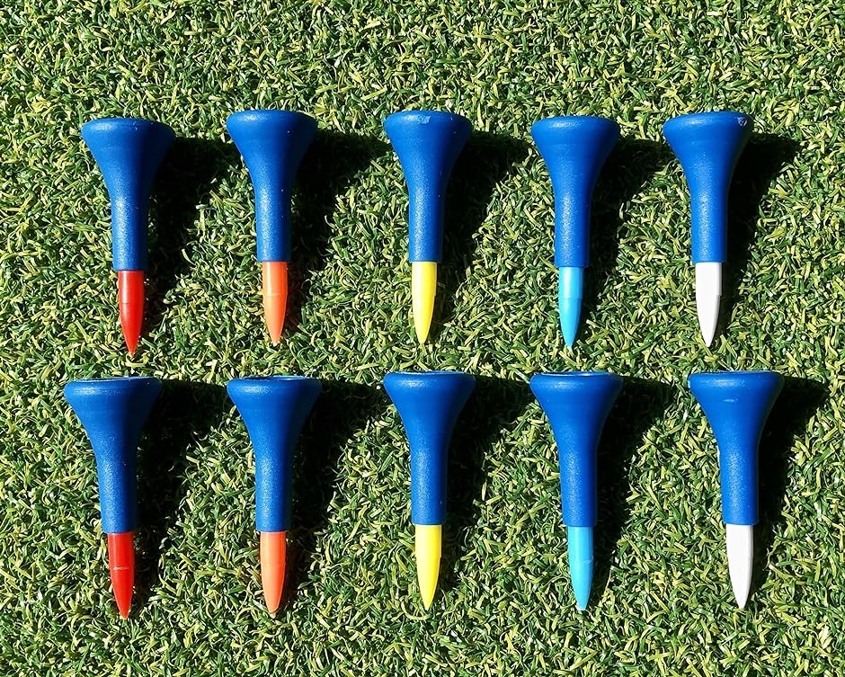 ゴルフショートティー 45mm 10本セット ラバークッション ゴルフティー ヒットインパクト軽減 ゴルフ用品( 45mm)｜zebrand-shop｜02