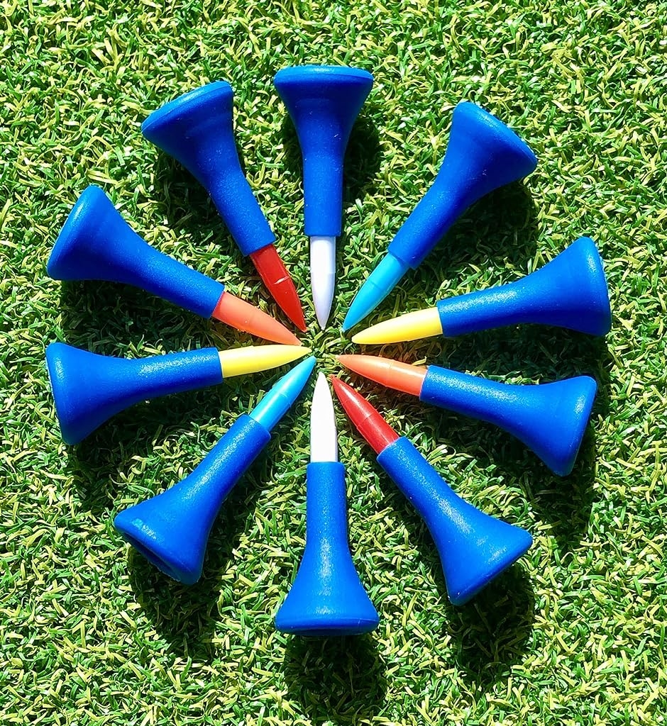 ゴルフショートティー 45mm 10本セット ラバークッション ゴルフティー ヒットインパクト軽減 ゴルフ用品( 45mm)｜zebrand-shop｜03