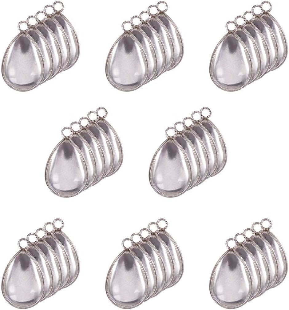 約50組 304ステンレス鋼( ステンレス鋼色 約50組,  17.5x10.5x1.5mm)