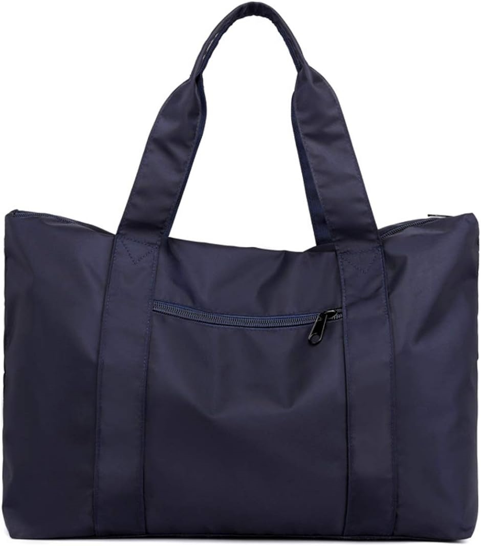 母の日 トートバッグ 大容量 防水 ナイロン 大きめ 旅行鞄 キャリーオンバッグ 肩掛け( ネイビー,  35L、15.6型ノートPC)｜zebrand-shop