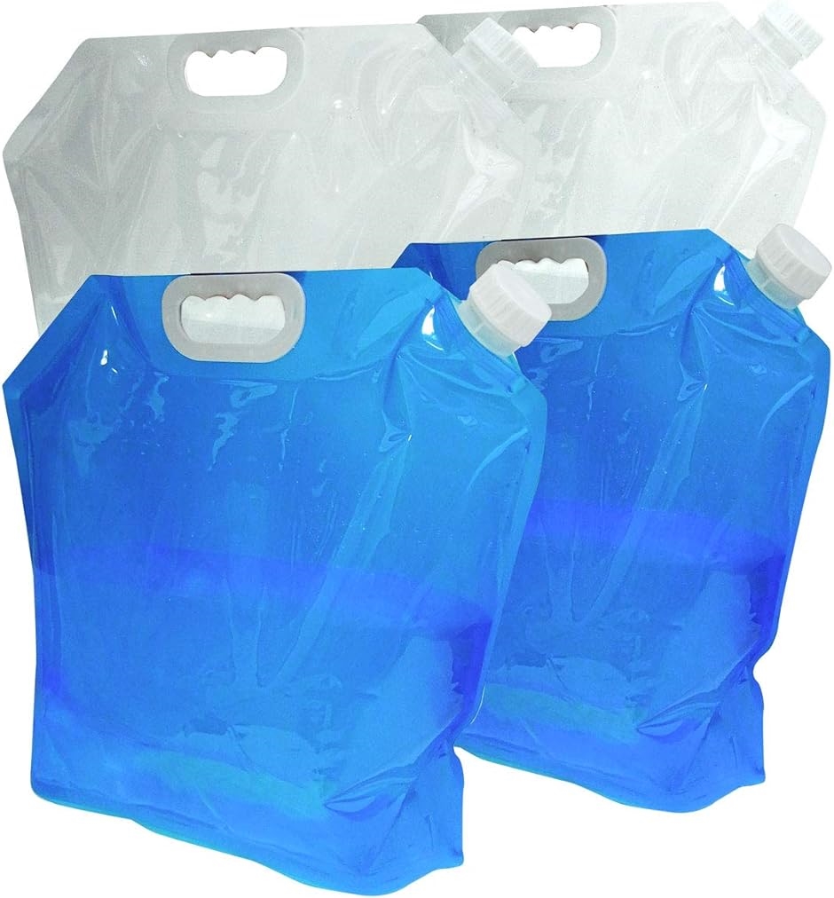 大容量 ウォーターバッグ コンパクト 収納 カラー給水タンク 非常用 給水袋 緊急用 災害 アウトドア スポーツ( 10L：2色セット)