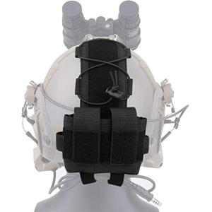 サバゲーヘルメットポーチ バッテリーポーチ タクティカルヘルメット アクセサリー サバイバルゲーム ミリタリー( ブラック)