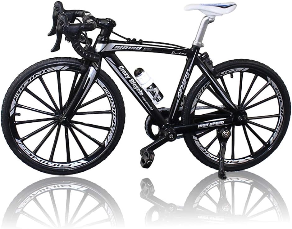 morytrade 自転車 おもちゃ ロードバイク 模型 ダイキャストかー 1/10 ロードレーサー( 黒)｜zebrand-shop
