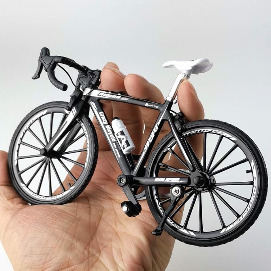 morytrade 自転車 おもちゃ ロードバイク 模型 ダイキャストかー 1/10 ロードレーサー( 黒)｜zebrand-shop｜02