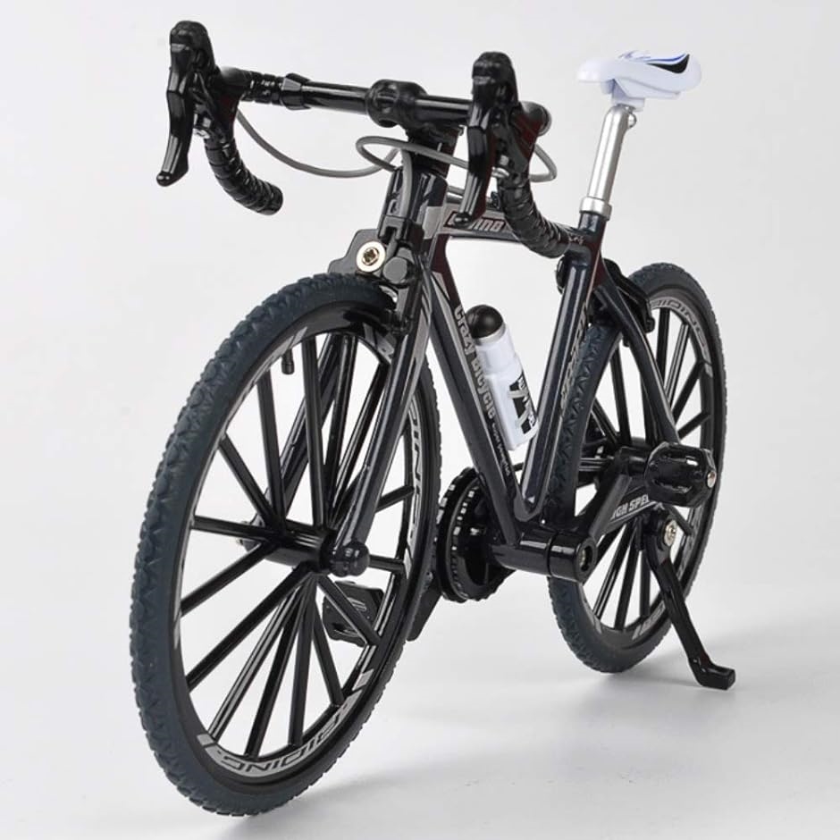 morytrade 自転車 おもちゃ ロードバイク 模型 ダイキャストかー 1/10 ロードレーサー( 黒)｜zebrand-shop｜03