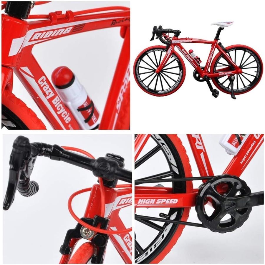 morytrade 自転車 おもちゃ ロードバイク 模型 ダイキャストカー ロードレーサー 6+( イエロー)｜zebrand-shop｜05