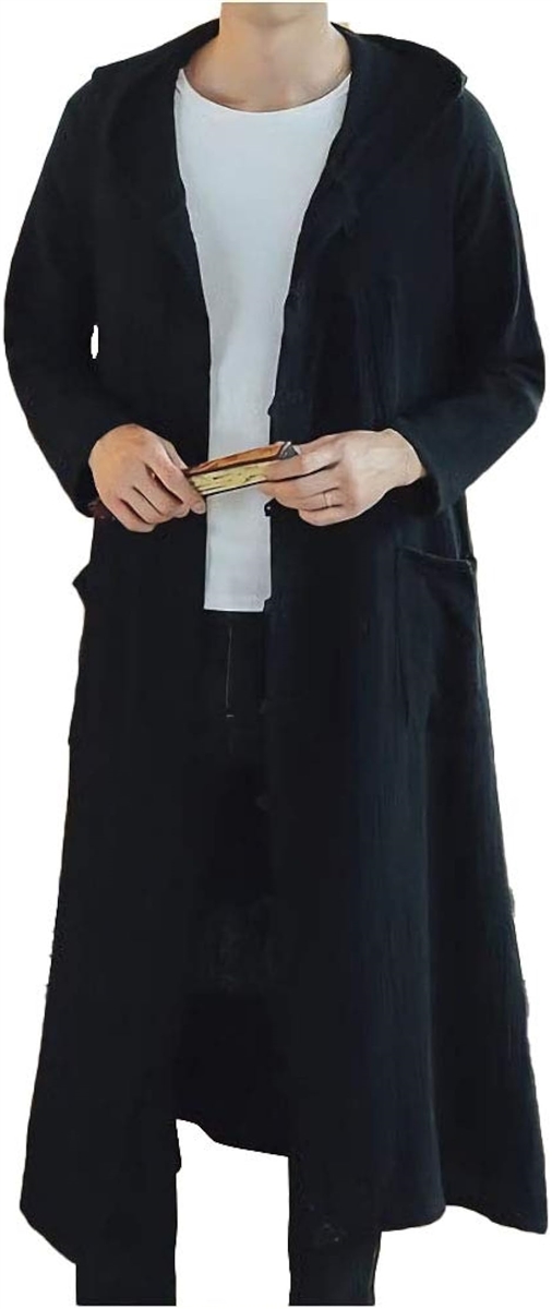 フード付き 長袖 ロングスリーブ カーディガン メンズ ながそで 長そで 袖あり そであり コーディガン 黒色( ブラック,  L)｜zebrand-shop