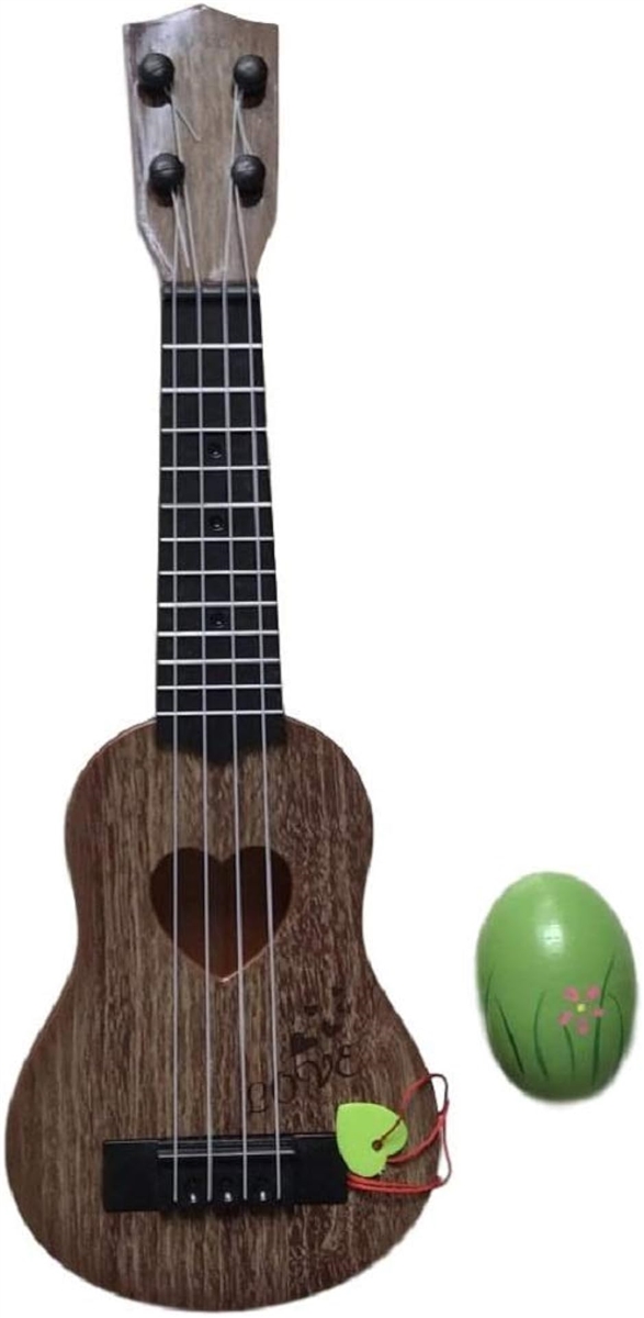 おもちゃ ウクレレ 子供用 ミニギター 撮影小物 エッグシェイカー 4弦 39cm( ダーク,  39cm)｜zebrand-shop