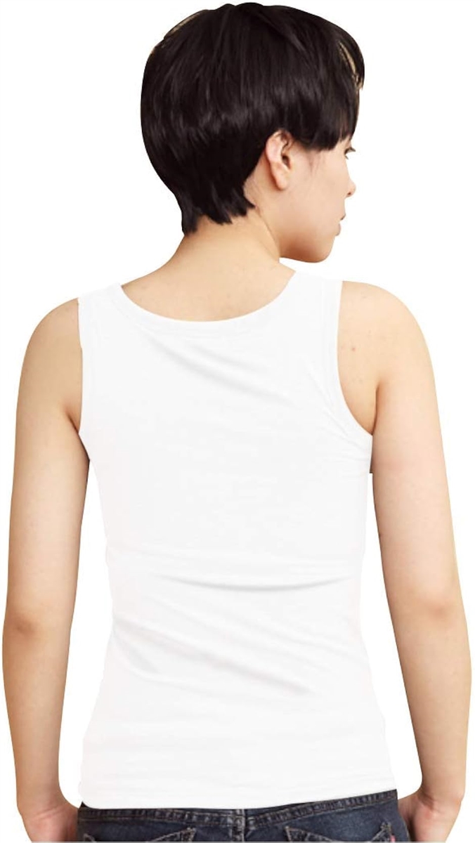 ナベシャツ 胸つぶし タンクトップ ロング スポブラ 調整フック コスプレ 男装( ホワイト,  XL)｜zebrand-shop｜03