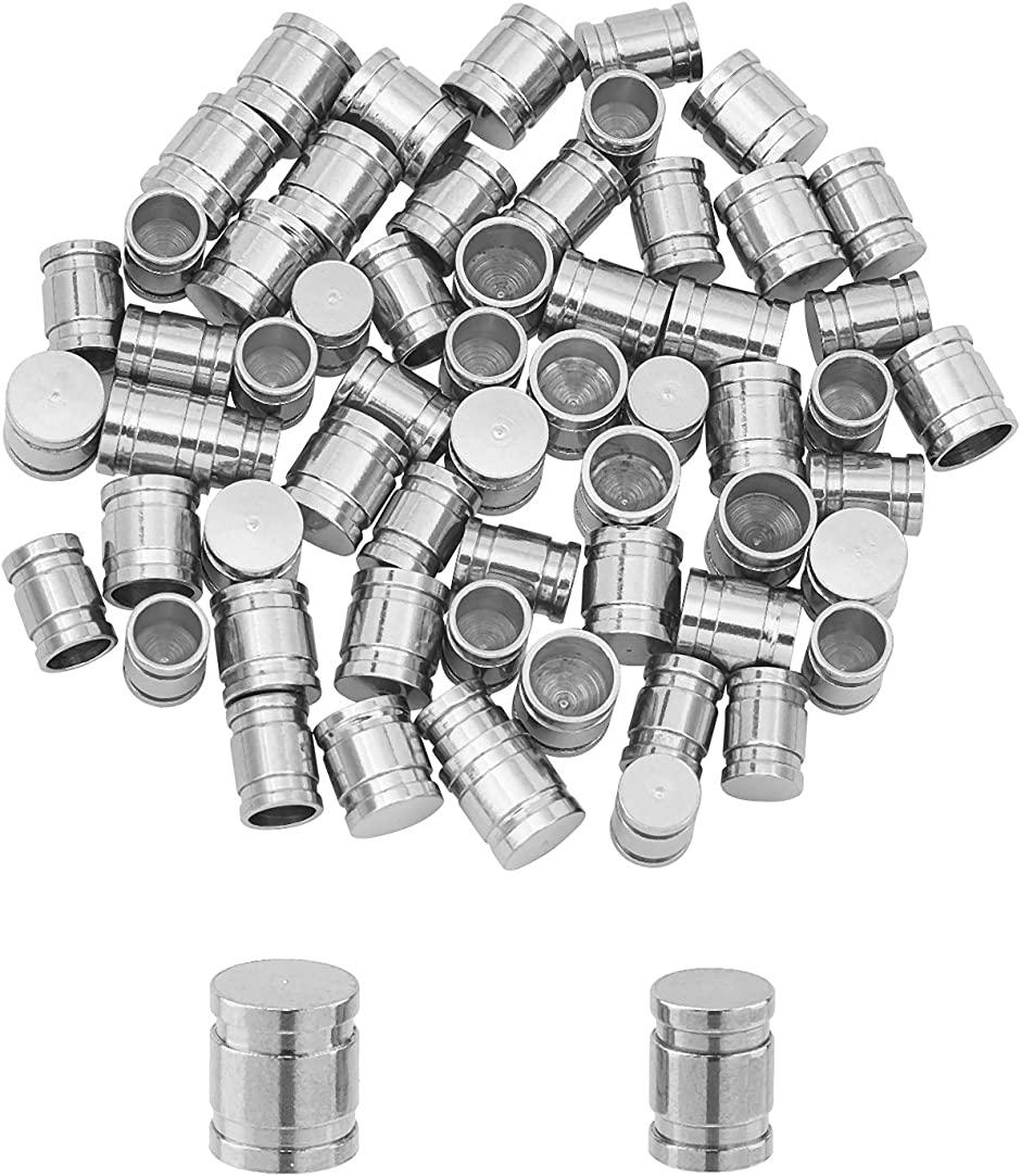 約60個 2種 穴4/5mm ステンレス エンドパーツ 304ステンレス エンドビーズ MDM