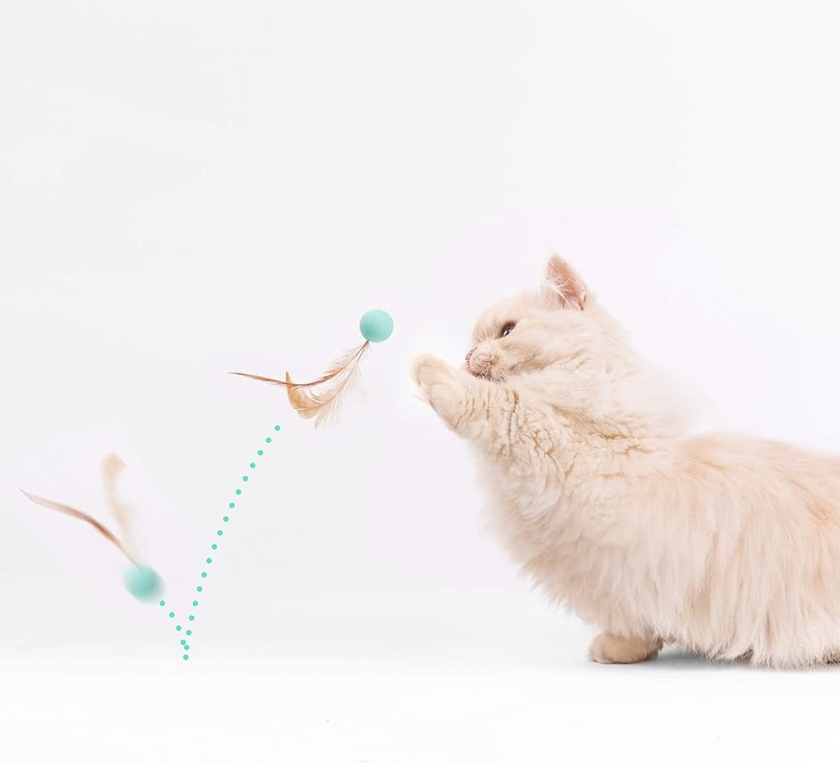 猫 おもちゃ ボール 猫用 羽毛 弾力ボール 猫遊び用 一人遊び 運動不足解消( 9個入)｜zebrand-shop｜02