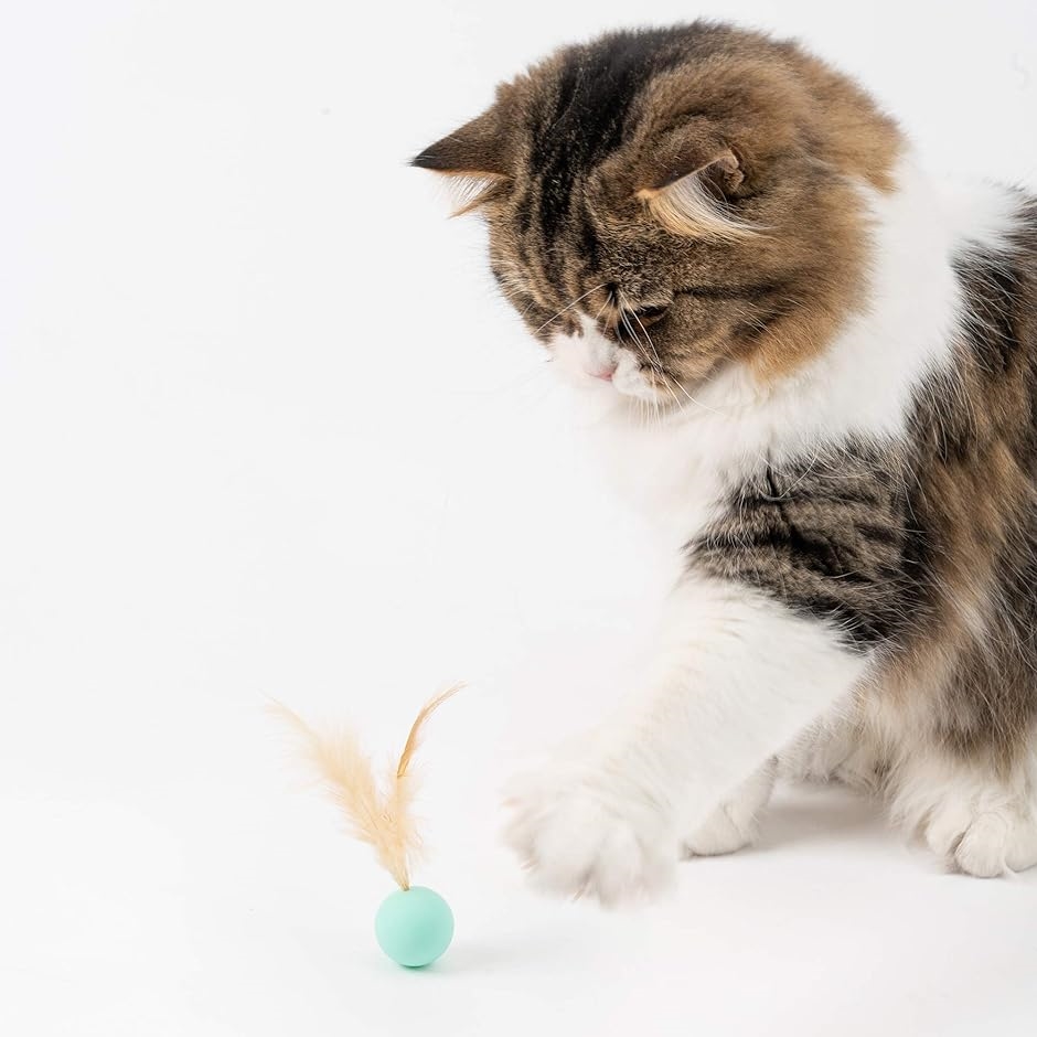 猫 おもちゃ ボール 猫用 羽毛 弾力ボール 猫遊び用 一人遊び 運動不足解消( 9個入)｜zebrand-shop｜07