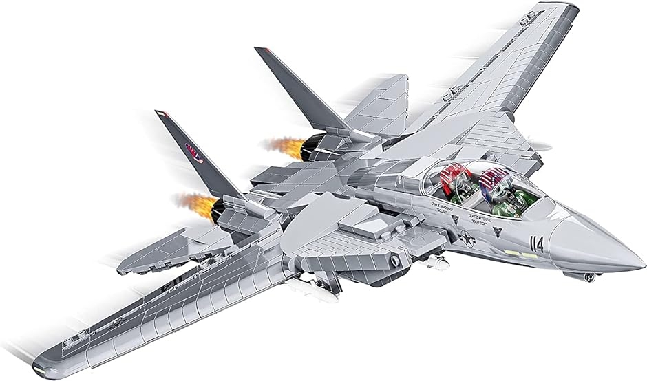 ���S�Ɍ݊�MADE �u���b�N �f��g�b�v�K�� F-14 �g���L���b�g �A�����J�R ��s�@ (38.5cm x 27cm x 10.5cm)