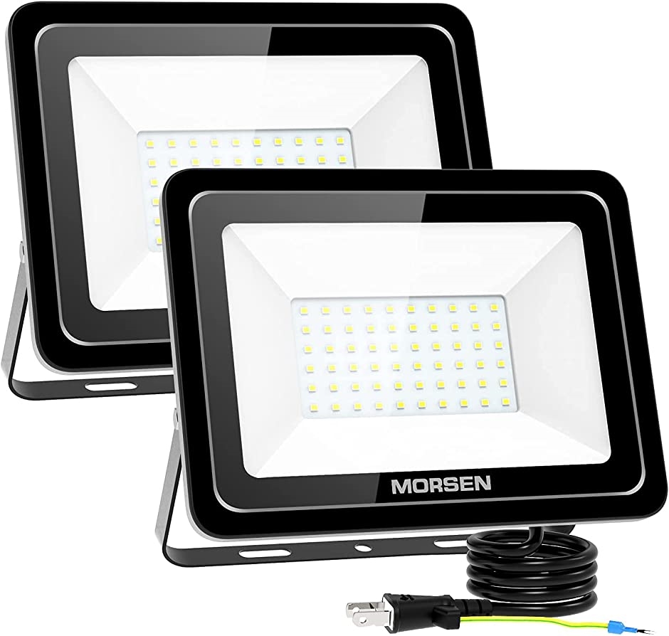 超薄型 2個セットMORSEN LED投光器 LED作業灯( 昼光色-SMD,  60W 2個)