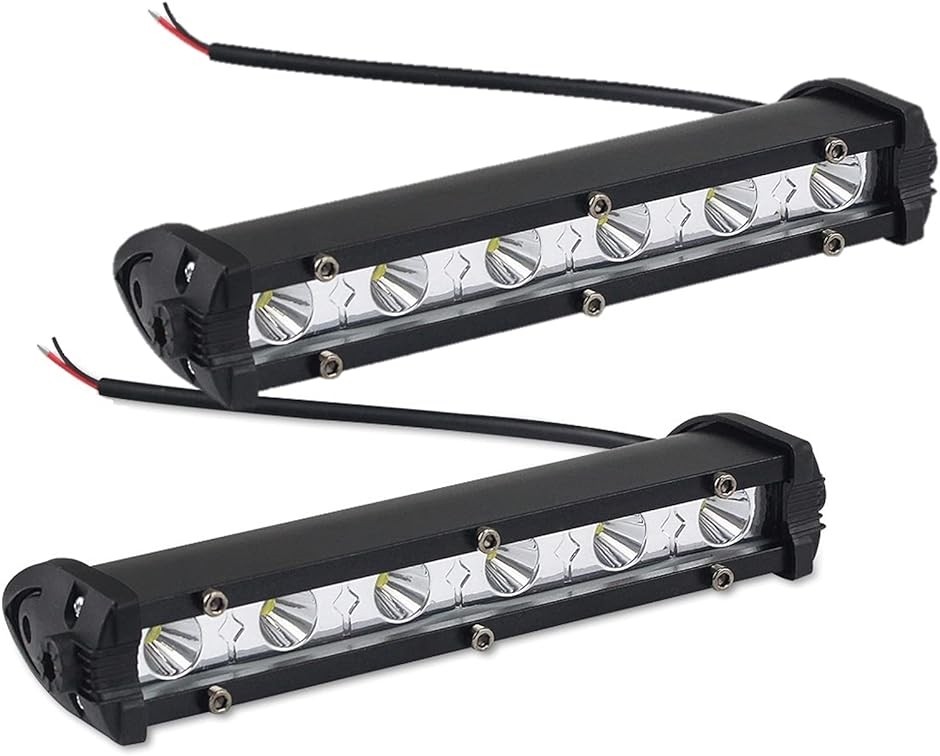 デイライト LED 防水 ワークライト 2個セット ルーフライト ライトバー 作業灯 12v 24v( 白,  普通)｜zebrand-shop