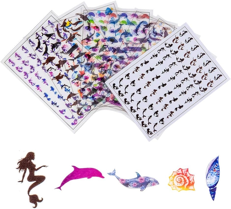 8枚 レジン 封入用 シート イルカ 海 イラストシート 透明シート 人魚 Ejzccltmnp Angoeauchamber Com
