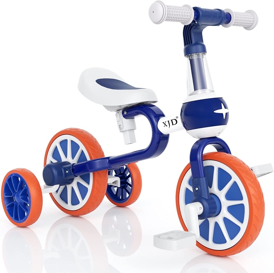 三輪車 二輪車 子供 幼児用 自転車 3in1 キッズバイク 1−5歳に向け ペダルなし自転車 サドル調整可能 MDM( ブルー,  1−5歳)｜zebrand-shop